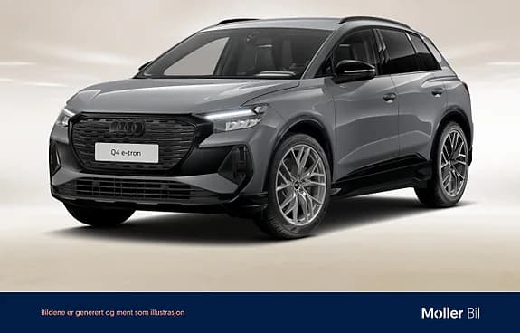 Audi Q4 e-tron 45 quattro S line,21",Sort opt,Kamera,Acc,skinn