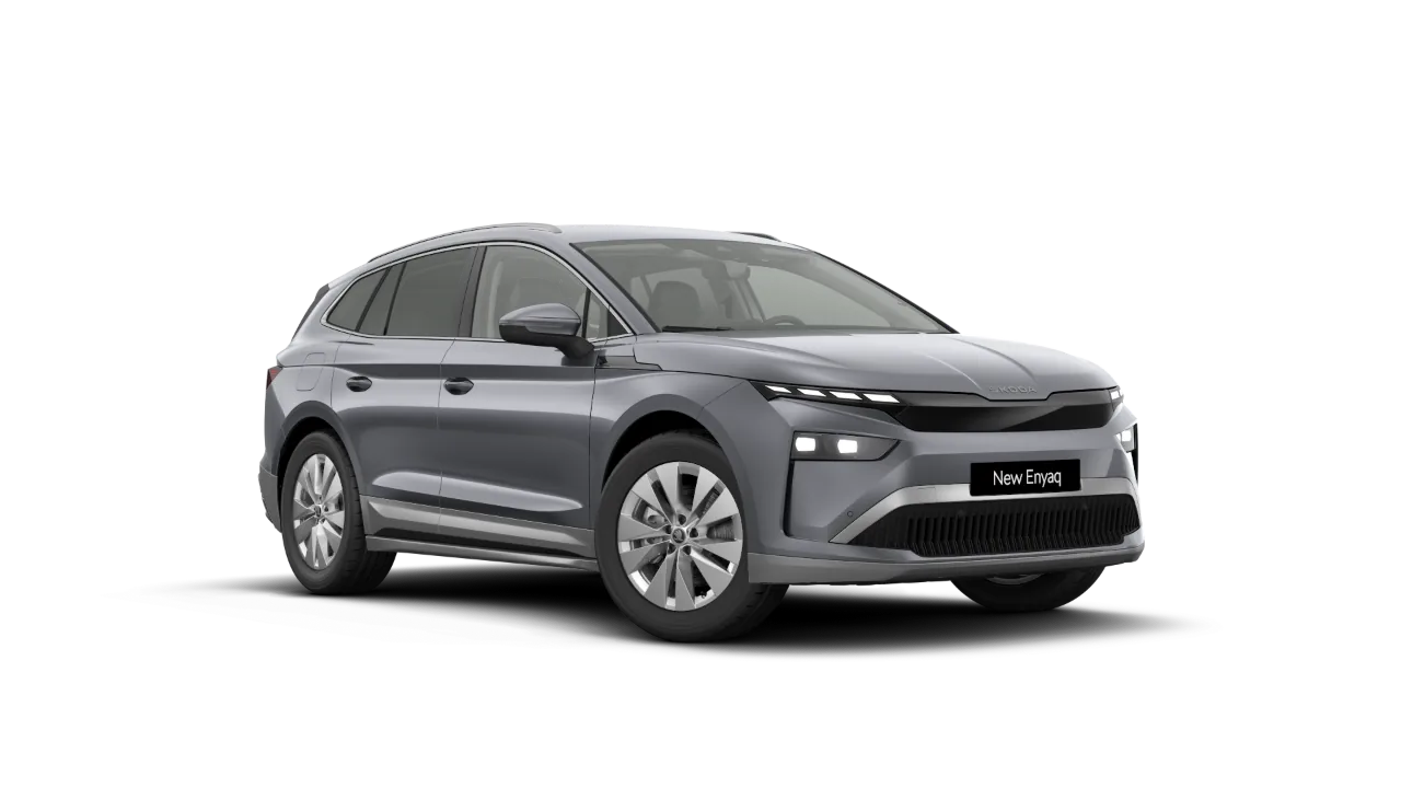 Škoda Enyaq 85x i fargen Graphite Grey