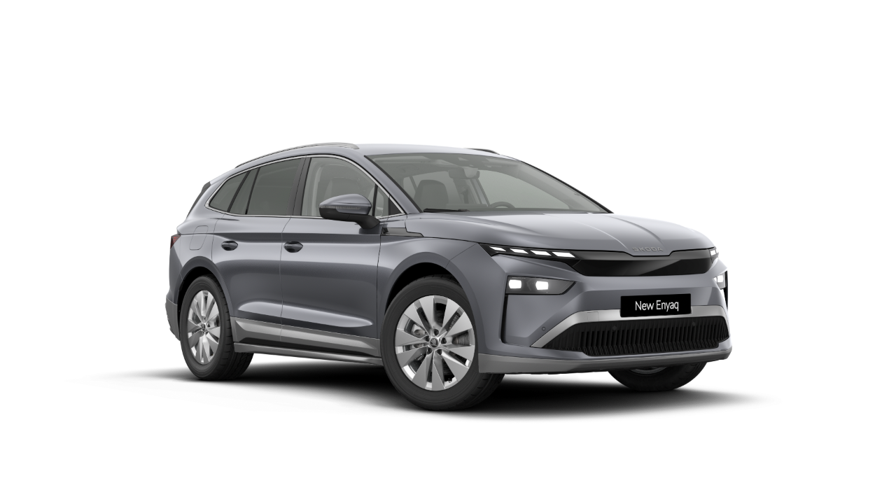 Škoda Enyaq 85x i fargen Graphite Grey