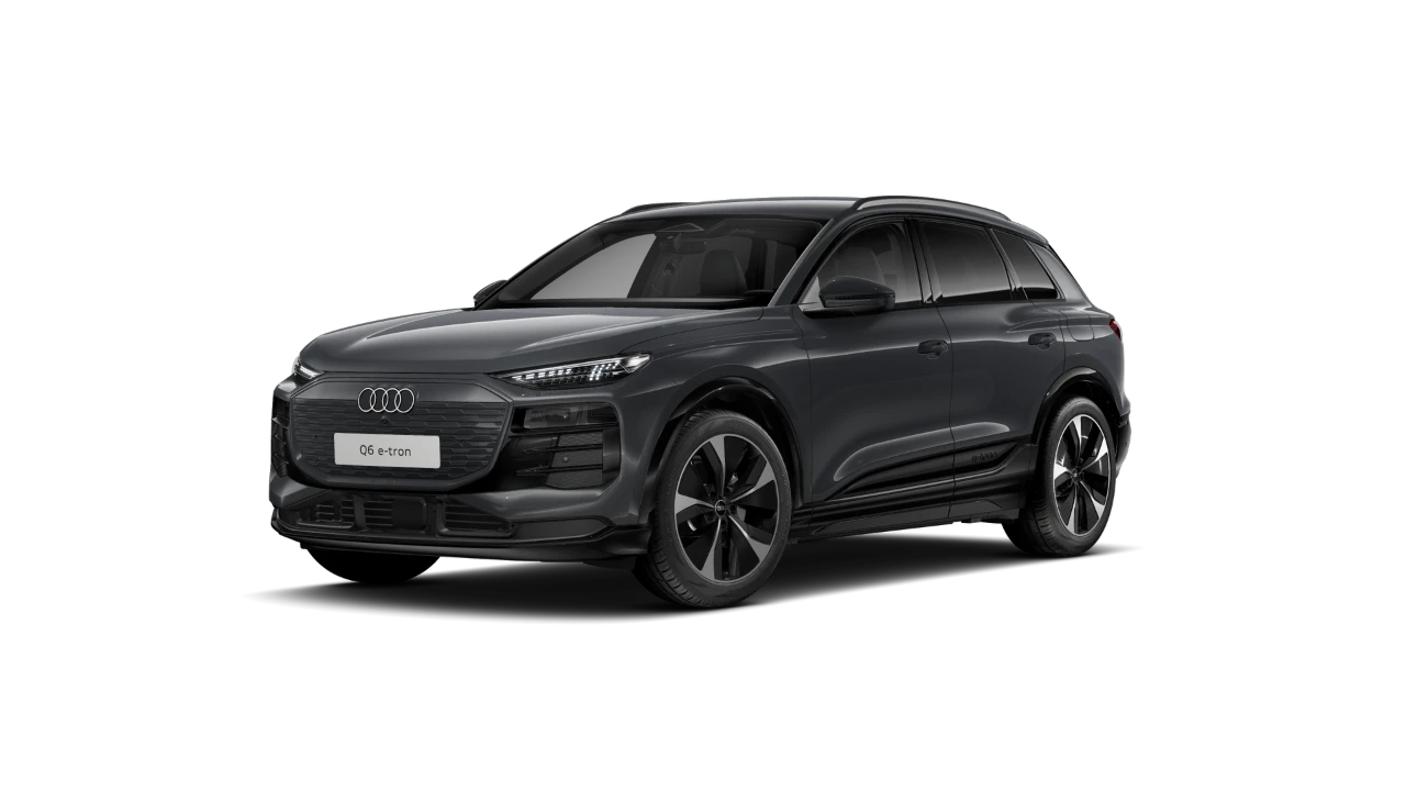 Audi Q6 e-tron i Magnetgrå med 21" 5-arm felg